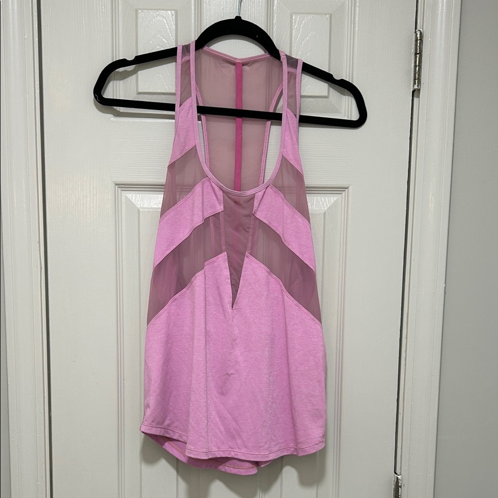 Lululemon Pink Mesh-Back Women’s Tank Top